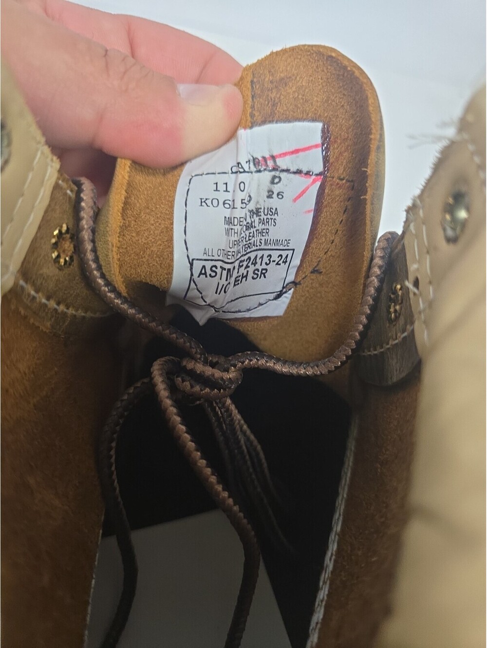 Carolina Men's CA7811 6" Steel Toe Wedge Sole USA Work Boot Brown Size 11D - Picture 4 of 7